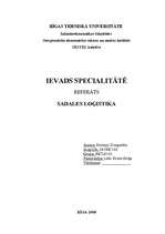 Konspekts 'Sadales loģistika', 1.