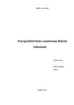 Referāts 'Energoefektivitātes uzlabošana Baložu vidusskolā', 1.