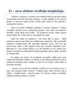 Eseja 'Es - savas dzimtas tradīciju turpinātāja', 1.