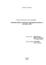 Referāts 'Interaktīvā tāfele un tās lietošanas rokasgrāmata ', 1.