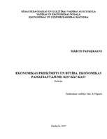 Referāts 'Ekonomikas priekšmets, būtība. Ekonomikas pamatjautājumi: ko? kā? kas?', 1.