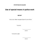 Referāts 'Use of Special Means in Police Work', 1.