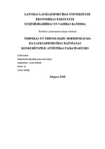 Referāts 'Tehnikas un tehnoloģiju modernizācija kā lauksaimniecības ražošanas konkurētspēj', 1.