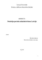Referāts 'Nodokļu parādu administrēšana Latvijā', 1.