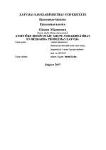 Referāts 'Atsevišķu iedzīvotāju grupu nodarbinātības un bezdarba problēmas Latvijā', 1.