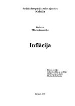 Referāts 'Inflācija', 1.