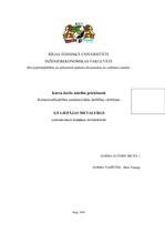 Referāts 'A/s "Liepājas Metalurgs" saimnieciskās darbības novērtējums', 1.