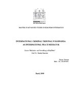 Eseja 'International Criminal Tribunal for Rwanda as International Peace Mediator', 1.