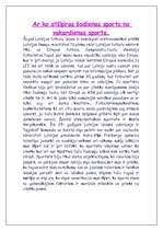 Eseja 'Ar ko atšķiras šodienas sports no vakardienas sporta', 1.