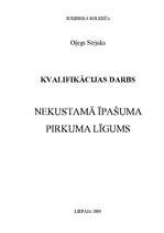 Diplomdarbs 'Nekustamā īpašuma pirkuma līgums', 1.