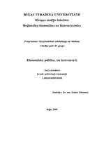 Konspekts 'Ekonomiskā politika, tās instrumenti', 1.