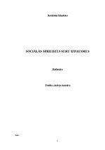 Referāts 'Sociālās spriedzes seku izpausmes', 1.