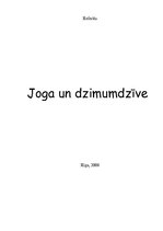 Referāts 'Joga un dzimumdzīve', 1.