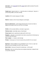 Konspekts 'Financial Terms in English', 3.