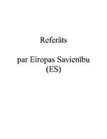 Referāts 'Eiropas Savienība', 1.