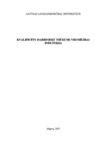 Referāts 'Kvalificētu darbinieku trūkums viesmīlības industrijā', 1.