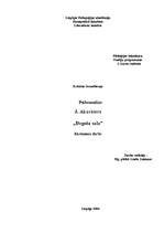 Referāts 'Psihoanalīze: J.Akuraters "Degoša sala"', 1.