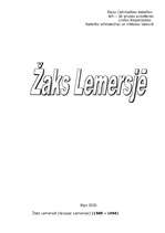 Konspekts 'Žaks Lemersjē', 1.