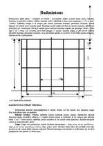 Konspekts 'Badmintons', 1.