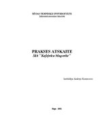 Prakses atskaite 'Kafejnīca "Magonīte"', 1.