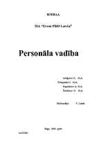 Referāts 'Personāla vadība', 1.