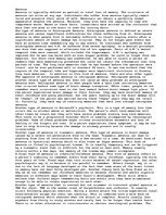 Eseja 'Paper on Amnesia', 1.