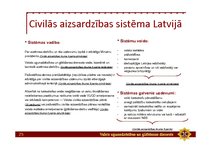 Prezentācija 'Minimālās prasības civilās aizsardzības pamatjautājumu apguvei', 25.