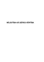 Eseja 'Mīlestība kā dzīves vērtība', 1.