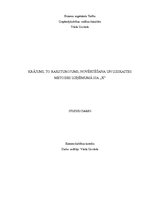 Referāts 'Krājumi, to raksturojums, novērtēšana un uzskaites metodes uzņēmumā SIA "X"', 1.