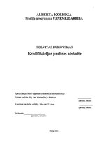 Prakses atskaite 'Kvalifikācijas prakses atskaite', 1.