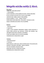 Konspekts 'Integrēta mācību nedēļa 2.klasē', 1.