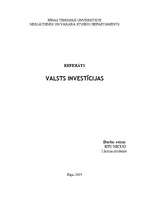 Referāts 'Valsts investīcijas', 1.