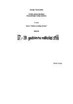 Referāts '17.-19.gadsimta mākslas stili', 1.