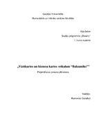 Referāts 'Priekšprojekta izpēte - vizītkarte', 1.