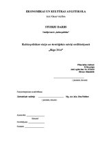 Referāts 'Kultūrpolitikas vīzija un stratēģiskie mērķi nodibinājumā "Rīga 2014"', 1.