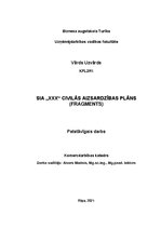 Konspekts 'Civilās aizsardzības plāns SIA "X"', 1.