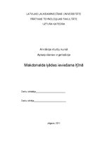 Referāts 'Makdonalda ķēdes ieviešana Ķīnā', 1.