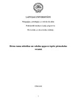 Prezentācija 'Bērna runas attīstības un valodas apguves izpēte pirmsskolas vecumā', 1.