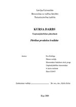 Referāts 'Pārtikas produktu kvalitāte', 1.