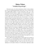 Konspekts 'Makss Vēbers "Politika kā profesija"', 1.