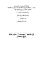 Referāts 'Mīlestības fenomens sociālajā psiholoģijā', 1.