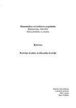 Referāts 'Patēriņa kredīts', 1.