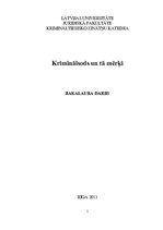 Diplomdarbs 'Kriminālsods un tā mērķi', 1.