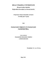 Konspekts 'Pasaules tirgus un pasaules saimniecība', 1.
