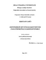 Konspekts 'Ekonomiskās pamatproblēmas makroekonomikā', 1.