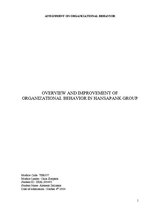 Konspekts 'Overview and Improvement of Organizational Behavior in Hansapank Group', 1.