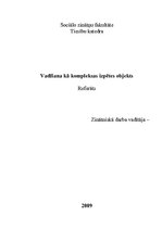 Referāts 'Vadīšana kā kompleksas izpētes objekts', 1.