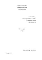 Eseja 'Mana mūzika', 1.