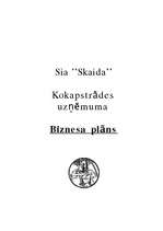 Biznesa plāns 'Biznesa plāns', 1.