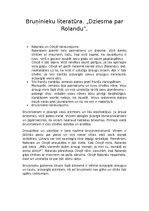 Konspekts 'Dziesma par Rolandu', 1.